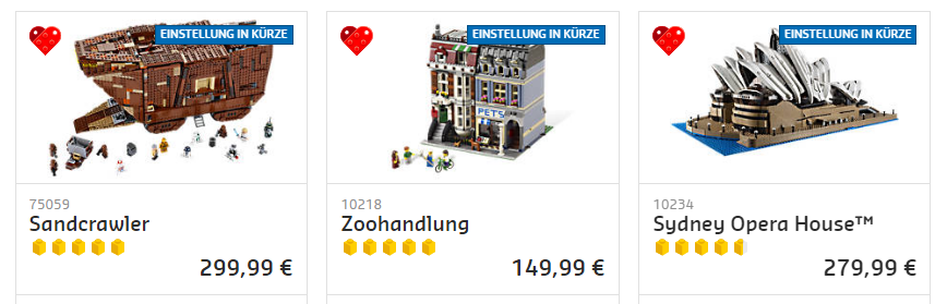 LEGO Bald Eingestellt